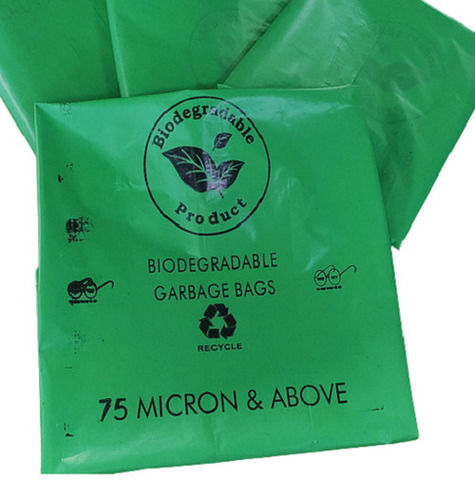 Easy To Carry Lightweight Single Compartment Green Biodegradable Garbage Bags Food Safety Grade: Yes