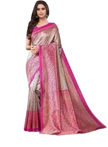 Casual Wear Printed Banarasi Cotton Silk Saree, 5.5 m (separate blouse  piece) at Rs 750 in Varanasi