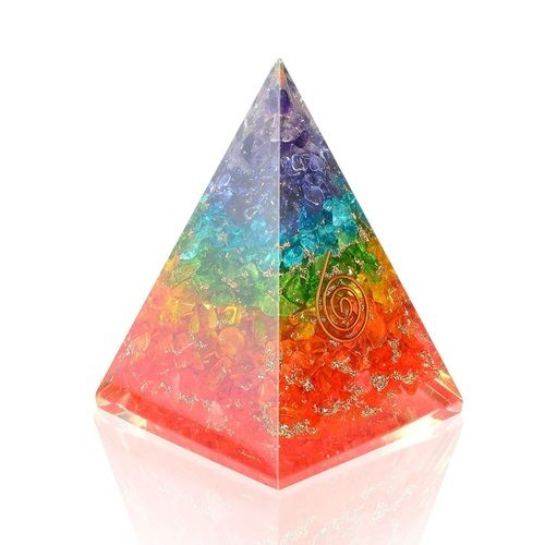 Wholesale Natural Chakra Gemstone Orgone Pyramid For Healing and Meditation Orgonite Chakra Pyramid 