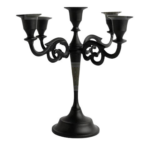 5 Candle Metal Iron Candelabra