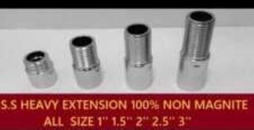 Zinc Plating 1 Inch Threaded Stainless Steel Extension Nipple For Plumbing Pipe