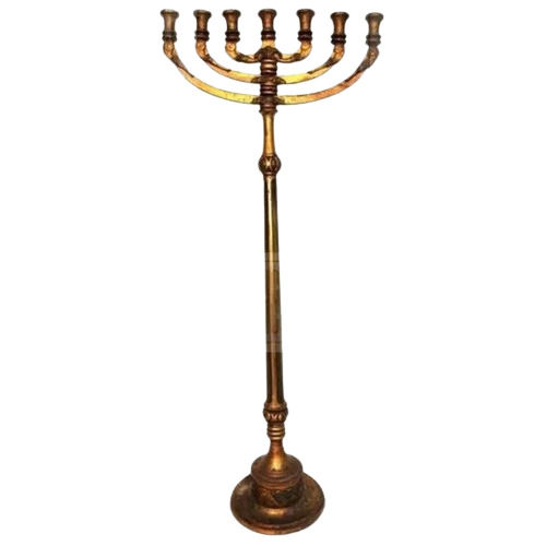 Golden Modern Aluminum Menorah Candelabra