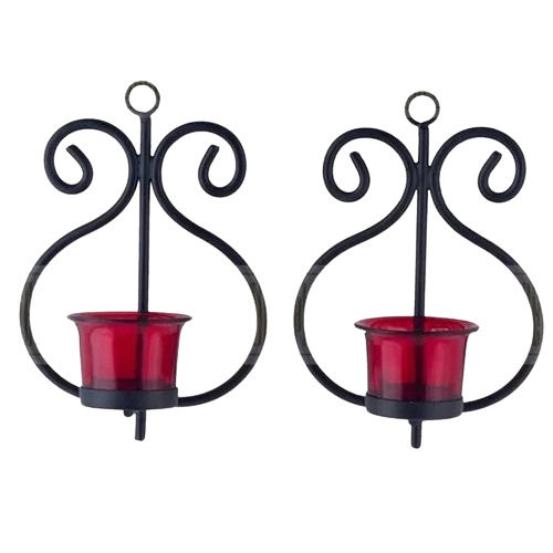 Coated Iron Black Kalash Designed Decorative T Light Candle Holder