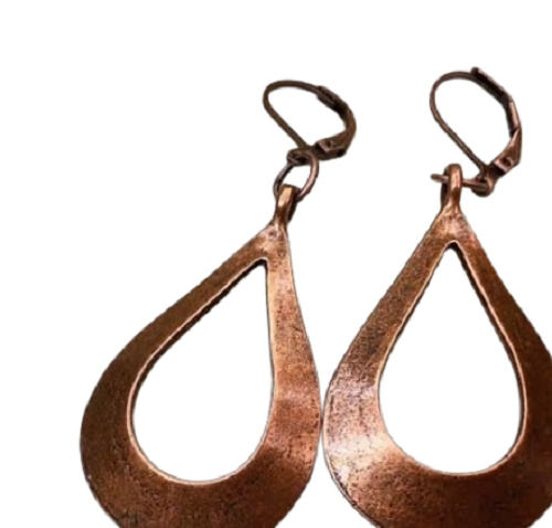 White Copper Dangle Earrings For Girls 