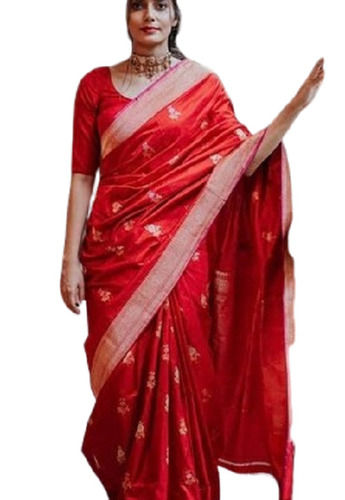 Handloom Silk Sarees - Color: Red