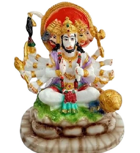 Multicolour Panchmukhi Hanuman Marble Murti