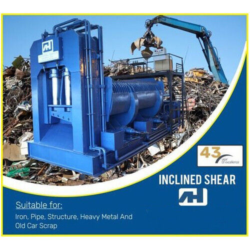 Blue Easily Operated Inclined Shear Machine