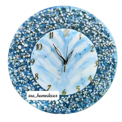 Lightweight Round Shape Solid Resin Decorative Analog Wall Clock For Home