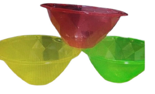 Available In Many Different Colors Round Shape Leak And Creak Resistant Solid Plastic Reusable Bowls