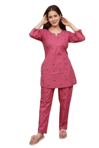 Designer Mart Women's Cotton Floral Printed Night Suit Set of Shirt &  Pyjama – Designer mart