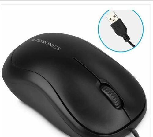 Black Color Zebronics Mouse For Computer Use