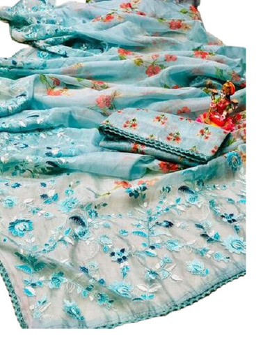 As Shown In Image Multi Color Printed Pattern Pure Silk Sarees