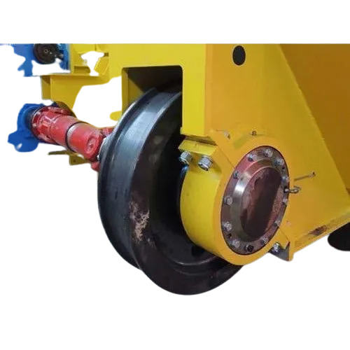 Yellow Mild Steel Wheel Assembly For Heavy Duty Crane And Railway