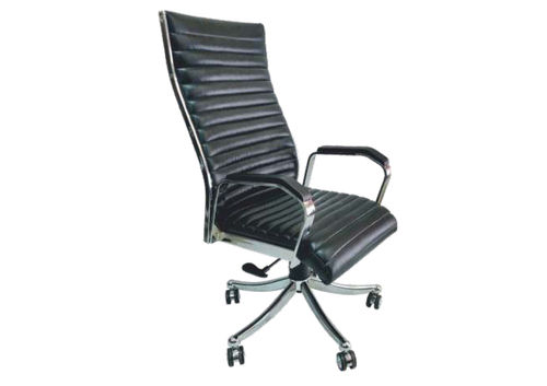 Estand Rotating Leather Office Chair With Heavy Duty Base