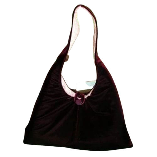 Stylish And Plain Pattern Ladies Velvet Bag