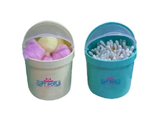 Corporate Gifting Round Ear Bud Stand With 300 Buds or 20 Cotton Ball