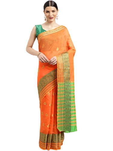 Printed Cotton Saree with Blouse Piece (Leeza Store)