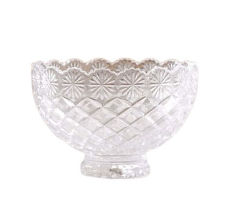 Transparent Crystal Smart Round Dessert Glass Bowl