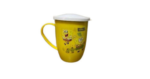 Stainless Steel Round Cartoon Printed Plastic Tea Cup