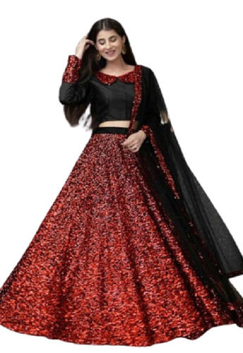 Buy Women Net Frill Work Semi Stitched Lehenga And Choli Set Online In  India At Discounted Prices