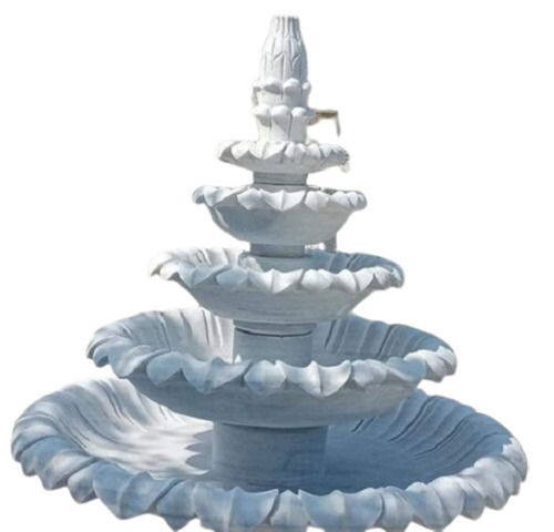 White Grc Fountain For Outdoor And Garden Use