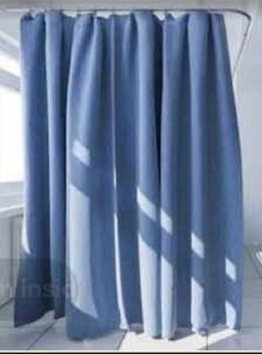 Washable Plain Pattern Blue Curtain For Hospital
