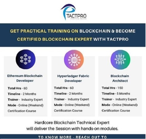 Blockchain Coaching Courses Services By Tactpro Consulting