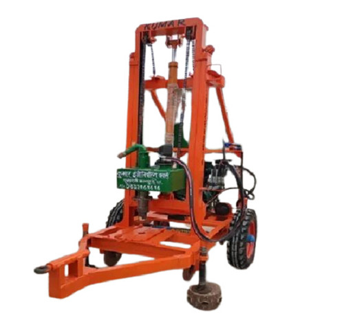 Floor Mounted Portable Heavy Duty Cast Iron Semi-Automatic Bore Well Drilling Machine Construction