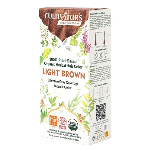 Organic Herbal Hair Color- Light Brown