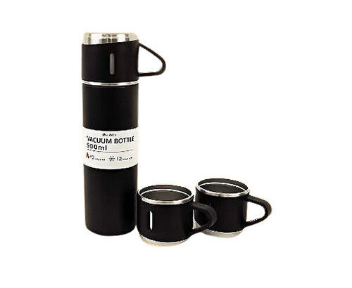 Stainless Steel Vacuum Flask With Two Cups