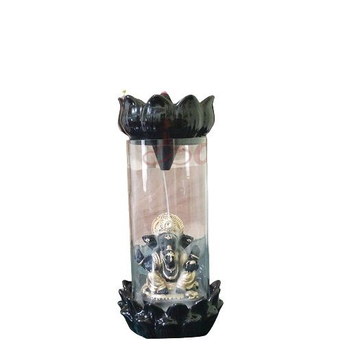 Flower Glass Ganesha Back Flow Smoke Fountain