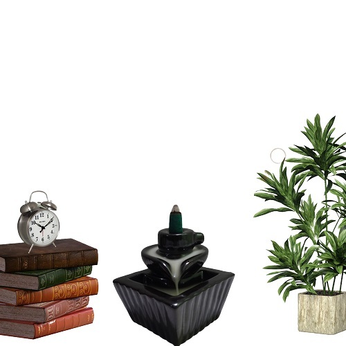 Ceramic Back Flow Smoke Fountain - 3x5 Inches, Glossy Black Finish | Attractive, Durable Indoor Fountain with 10 Incense Cones