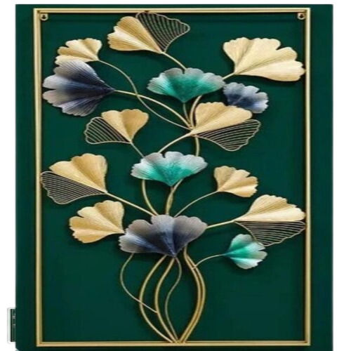 Iron Painted Leaf Frame Wall Art Iron Wall Hanging