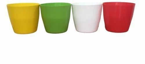 Multi Color 4" Hemisphere Plastic Pots For Home And Nursery