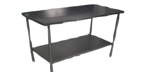 Sliver Rectangular Polished Stainless Steel Work Table