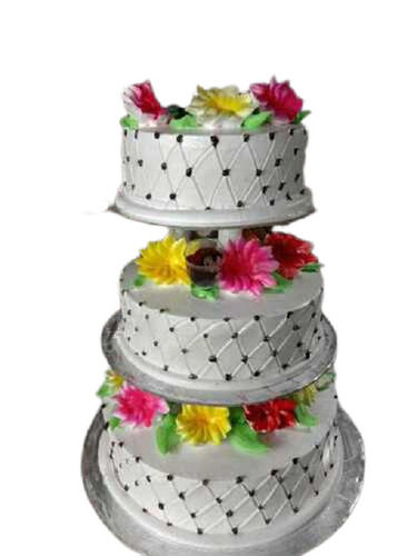 Pink Bakeneto Round Wedding Theme Cakes, Packaging Type : Cardboard Box,  Packaging Size : 4kg at Rs 6,500 / piece in Ghaziabad