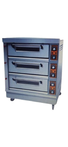 Stainless Steel Three Deck Pizza Oven For Commercial