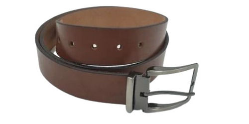 Plain Tan Leather Belt For Men 