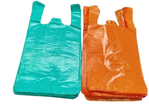Multiple Plastic Vest Style Carrier Bags With Handle For Supermarket Retail Shopping