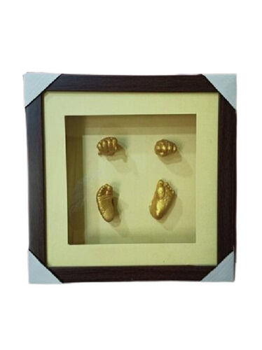 Wall Mounted Lightweight Rectangular Baby Hand And Feet Casting Photo Frame