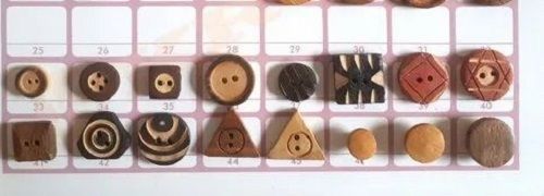 Multi-Shape Wooden Buttons For Garments