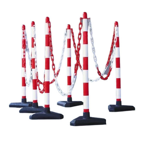 Weatherproof Red And White Virgin Plastic Traffic Cone Chain