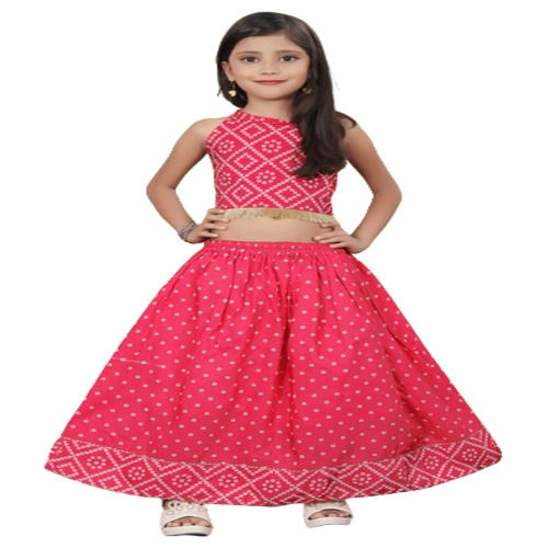 Kids Festive Wear Cotton Lehenga Choli Set For 6-12 Years