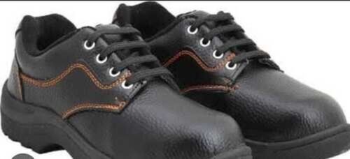 Pvc Outsole Material Black Leather Safety Shoes