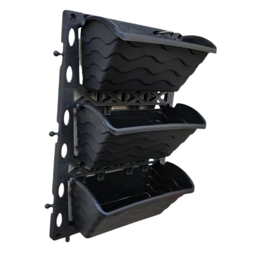 टिकाऊ और मौसम प्रतिरोधी काले वर्टिकल गार्डन