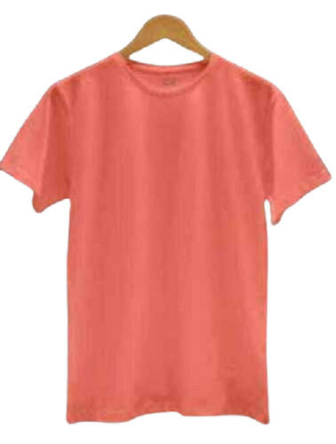 Half Sleeves Casual Wear Plain Round Neck Mens Poly Cotton T Shirts