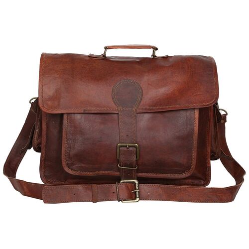 Brown Leather Messenger Laptop Bags