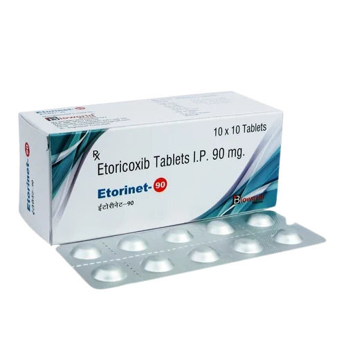 99.9% Pure Medicine Grade Etoricoxib Tablets I.P. 90 Mg, 10x10 Tablets Pack