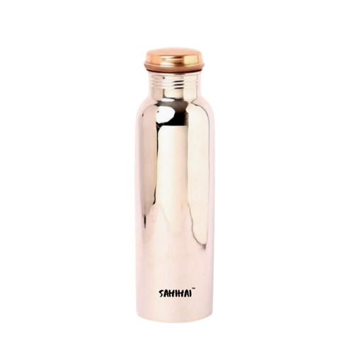 Round 1 Liter Copper Bottle For Drinking Water