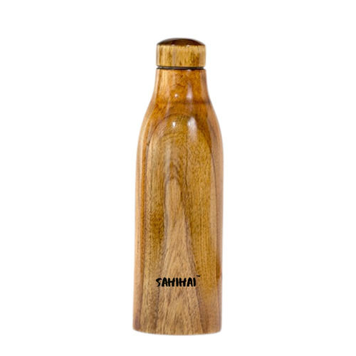 Round Wooden Copper Bottle With Screw Type Lid